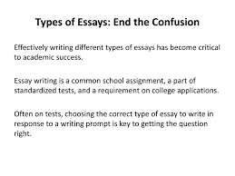 types of essays end the confusion ppt types of essays end the confusion