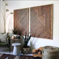 Brown Wooden Modern Wall Panels Decor
