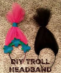 Big troll hair diy вђ easy to make costume piece! Adorable Diy Poppy And Branch Troll Headband Wigs For Halloween