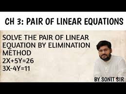 Linear Equation By Elimination Method