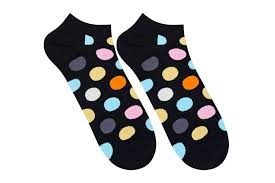 Happy Socks Big Dot Low Sock Black Size 36 40