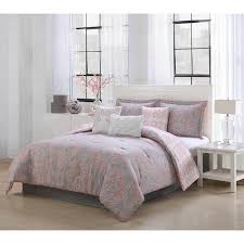 Blush Pink Grey King Comforter Set