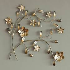 Iron Tree Shape Flower Designer Golden
