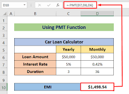 how to make emi formula in excel with