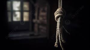 an image of a rope hanging from a dark