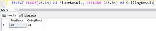 sql server floor function