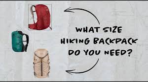 choosing a day hiking pack what size