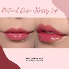 achieving a natural rose glossy lip