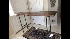 industrial black pipe bar height table