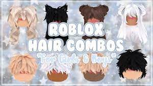 aesthetic roblox hair combos for s