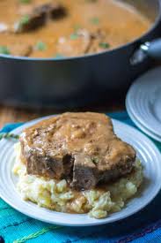 slow cooker pork chops with gravy a