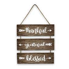 Thankful Wall Decor Rustic Wooden Signs