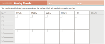 Editorial Calendar Templates For Content Marketing The