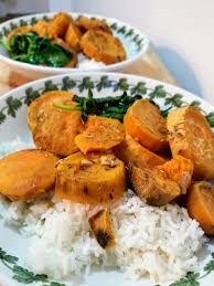 sweet potatoes and cardamom rice