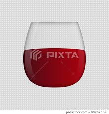 Stemless Wine Glass With Red Wine No
