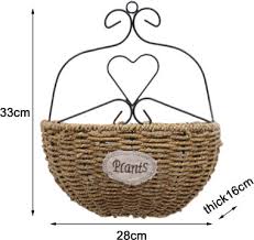 handmade rustic rattan flower basket