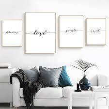 Smile Dream Sweet Quotes Canvas Poster