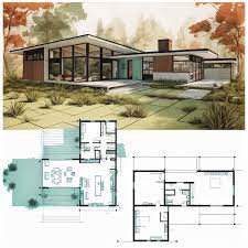 Mid Century Modern House Plan