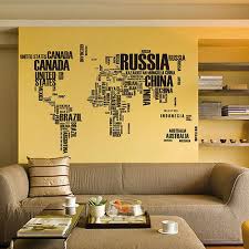 World Map Mural Oversized Vinyl Wall