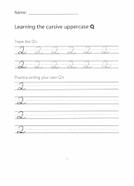 cursive q how to write a capital q in