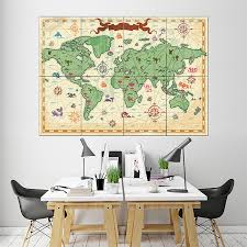 Map Block Giant Wall Art Poster