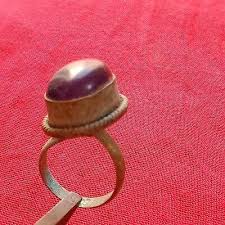 very ancient roman ring with stone