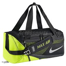 Details About Nike Vapor Max Air Duffel Training Gym Bag Sports Workout Black Volt Ba5249 010