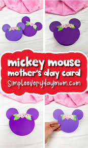 mickey mouse mothers day card craft