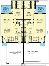 Modern Duplex House Plan For A Rear