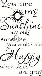 You Are My Sunshine Vinyl Wall Decal By