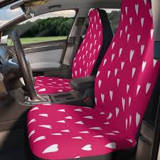 Pink Hearts Car Seat Cover For Vehicle