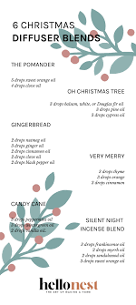 6 diffuser blends for christmas o