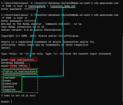 mysql import database using command line