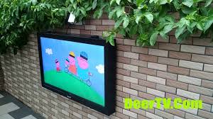 On the first place, this is a simple and much more affordable solution as you can make an outdoor weatherproof cabinet which will accommodate your tv. Diy Cheap Outdoor Tv Enclosure Box Cover Outside Case Cabinets Youtube