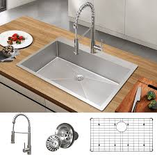 tecasa 33 x 22 kitchen sink with pull