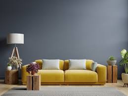 Yellow Sofa And Decor In Living Room