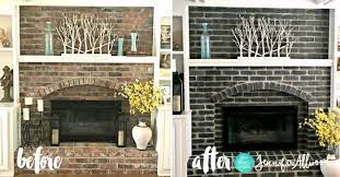 How To Paint A Black Brick Fireplace