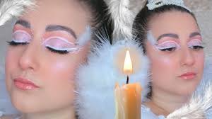 white angel feather makeup in honour