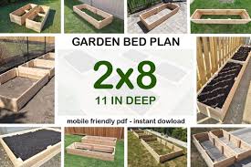 Garden Bed Plan 2x8 Ft 11 In Deep