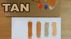 How To Make Tan Color Paint With Acrylic Paints Using White Orange and Blue  - YouTube