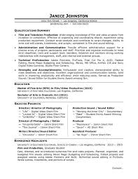 College student resume summary example: Film Production Resume Sample Monster Com
