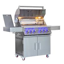freestanding 4 burner gas grill with