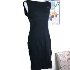Lacoste Black Boatneck Dress Size 38 Us 6