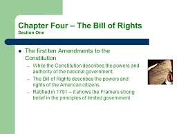 Chapter Four The Bill Of Rights Section One Ppt Download