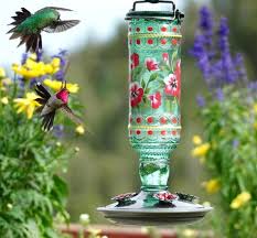 Antique Hummingbird Feeder Glass