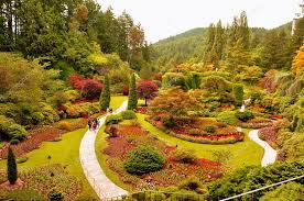 butchart gardens victoria bc stock