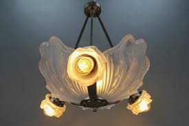 Frosted Glass S Ceiling Lamp 1930s
