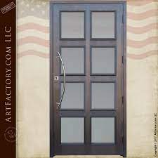 Contemporary Custom Glass Panel Door