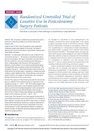 Pdf Randomized Controlled Trial Of Laxative Use In