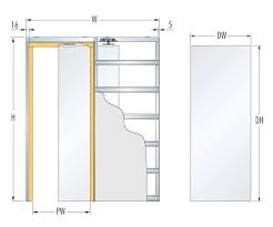 Glass Pocket Door Kit 100mm Wall